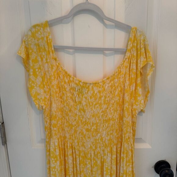 NWT Lane Bryant 1x 18 20 Yellow Floral Dress - Picture 4 of 8